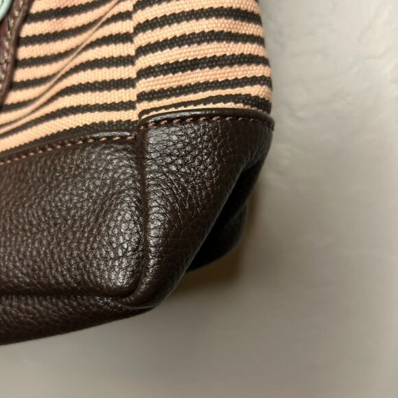 CHALA Unicorn Tote Pink& Brown Stripes Crossbody Messenger Vegan Bag Large Purse - Picture 4 of 14